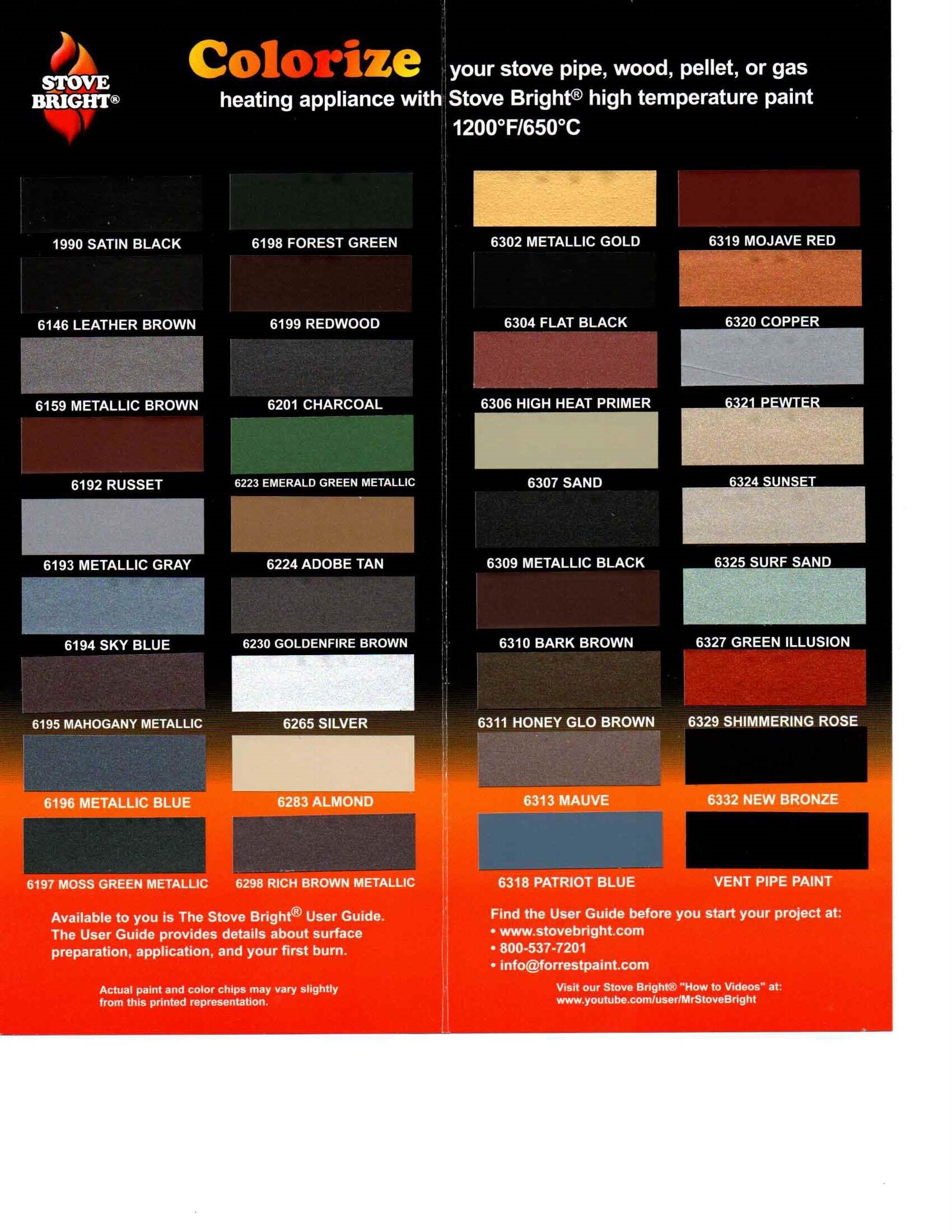 STOVE COLORS